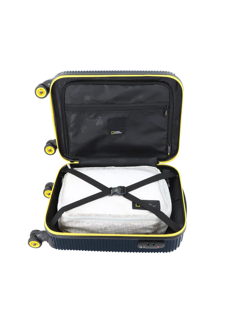 National Geographic - Abroad Handgepäck Hartschalenkoffer / Trolley / Reisekoffer - 54 cm - (Small) - Schwarz