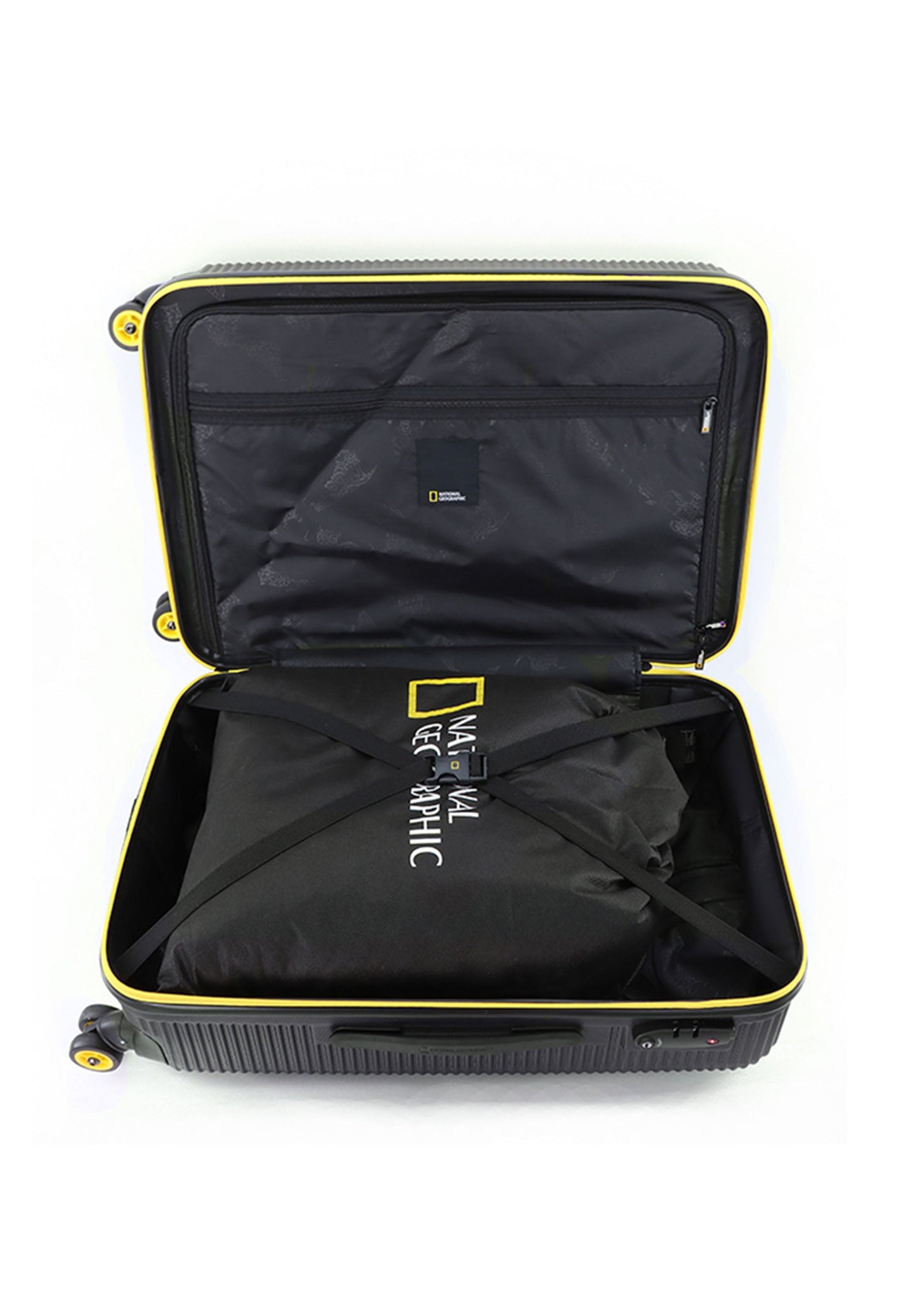 National Geographic - Abroad Hartschalenkoffer / Trolley / Reisekoffer - 67 cm - (Medium) - Schwarz