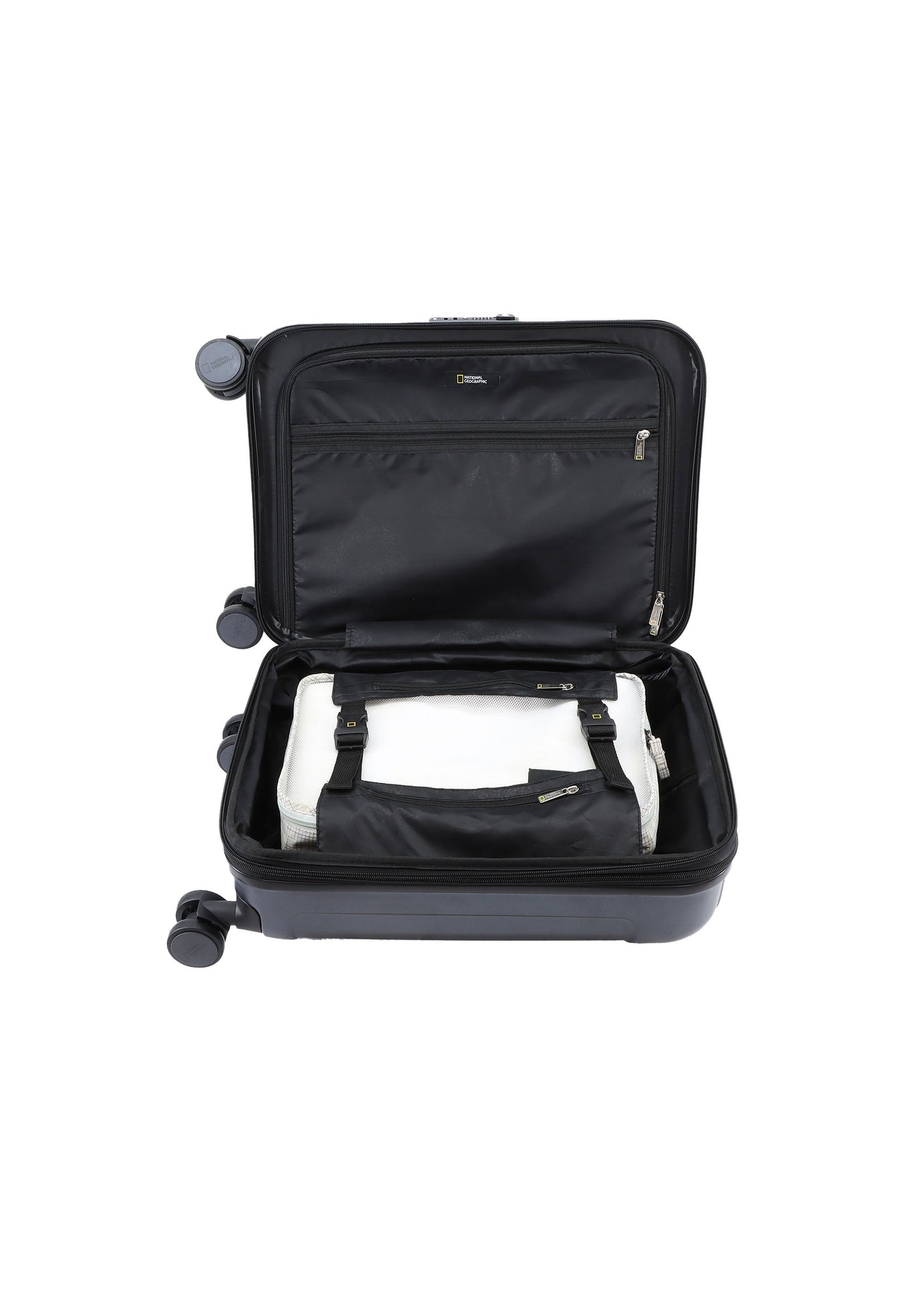 National Geographic - Canyon Handgepäck Hartschalenkoffer / Trolley / Reisekoffer - 55 cm - (Small) - Schwarz
