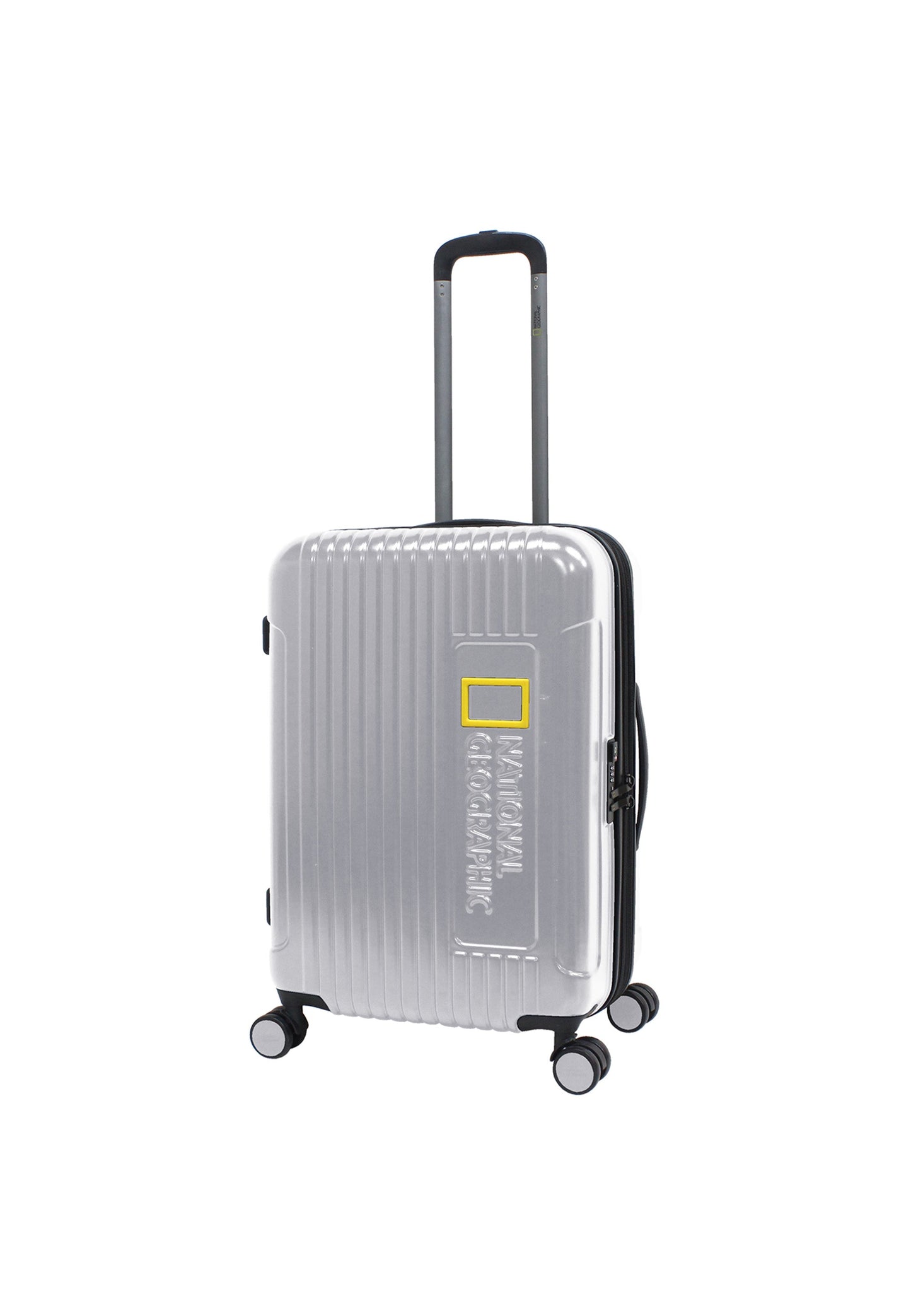 National Geographic - Canyon Hartschalenkoffer / Trolley / Reisekoffer - 67 cm - (Medium) - Silber