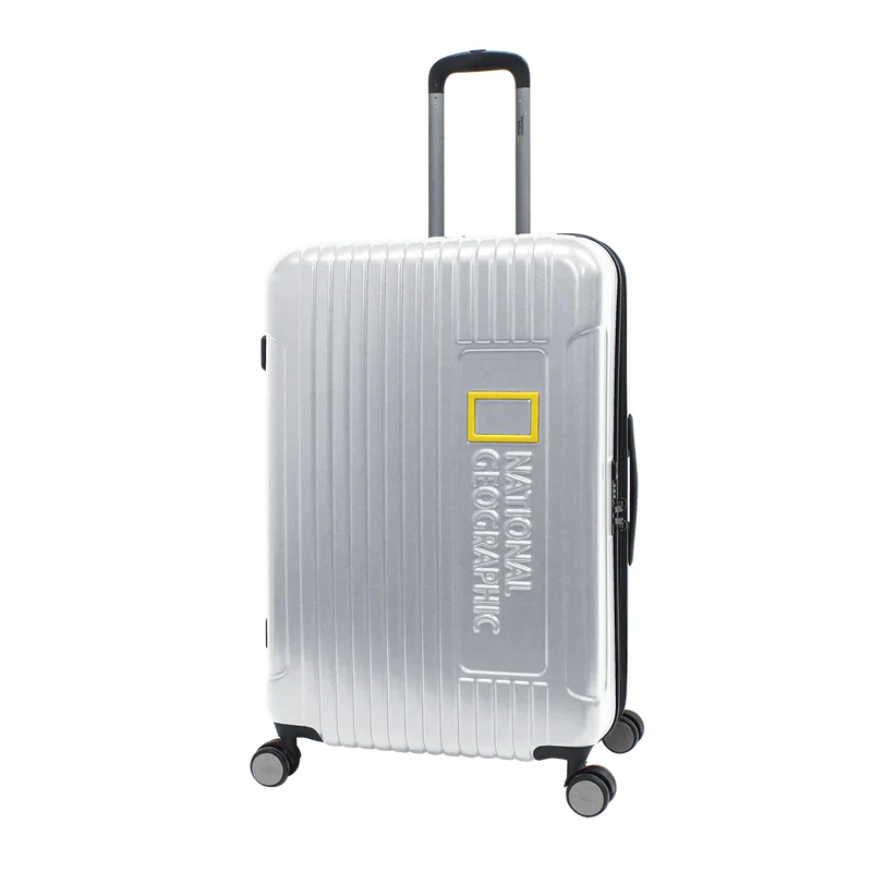 National Geographic - Canyon Hartschalenkoffer / Trolley / Reisekoffer - 77 cm - (Large) - Silber