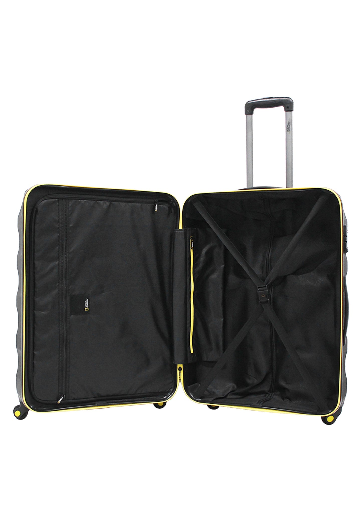 National Geographic - Arete Hartschalen-Kofferset / Trolley-Set / Reisekofferset - (S/M/L) Schwarz