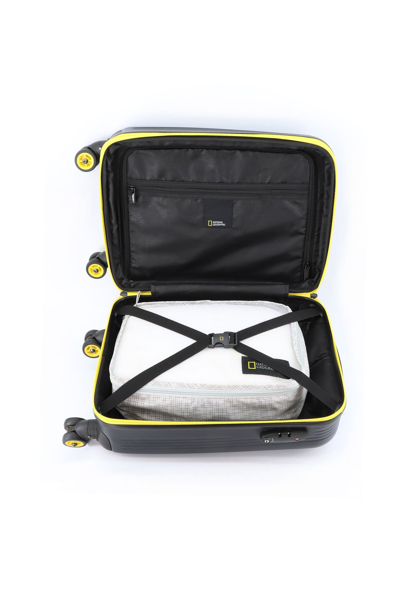 National Geographic - Aerodrome Handgepäck Hartschalenkoffer / Trolley / Reisekoffer - 54 cm - (Small) - Schwarz