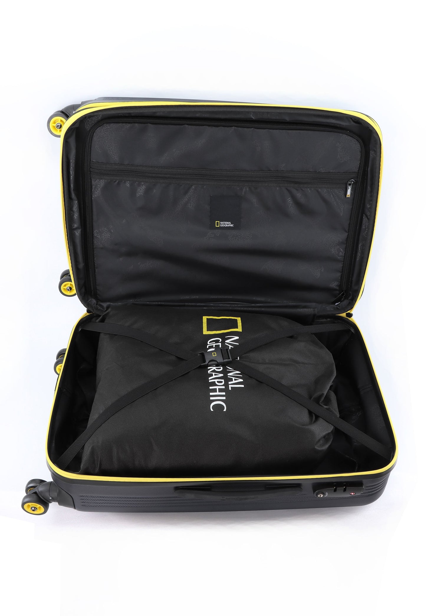 National Geographic - Aerodrome Hartschalenkoffer / Trolley / Reisekoffer - 67 cm - (Medium) - Schwarz