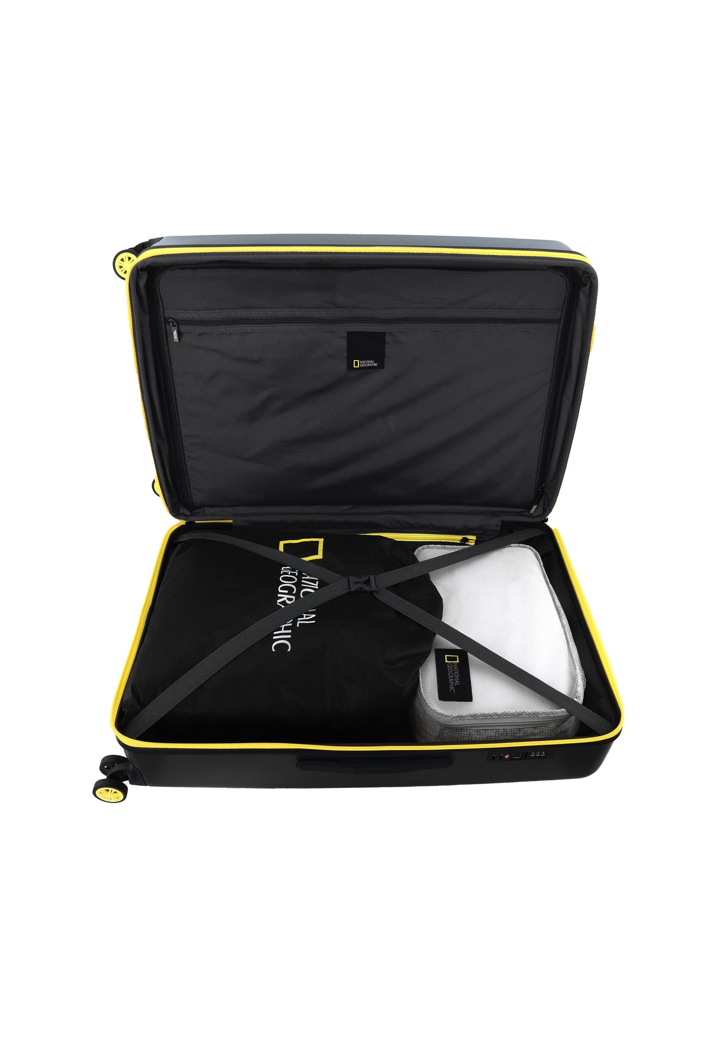 National Geographic - Globe Hartschalen-Kofferset / Trolley-Set / Reisekofferset - (S/M/L) Schwarz