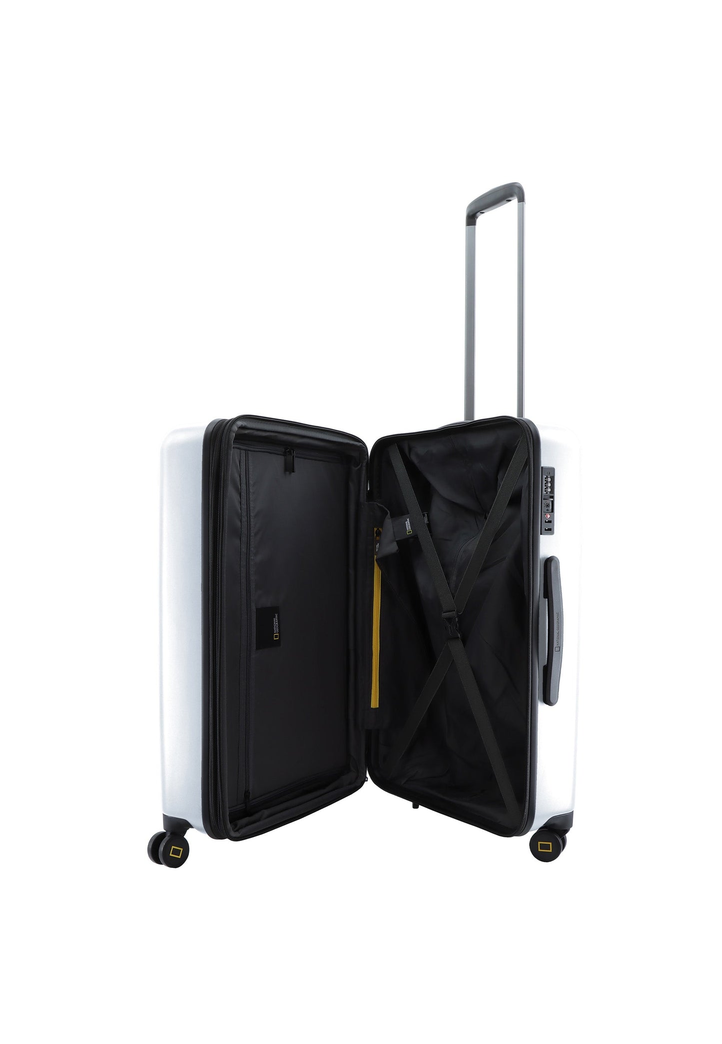 National Geographic Cruise Hartschalenkoffer / Trolley / Reisekoffer - 67 cm - (Medium) Silber