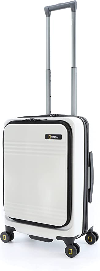 National Geographic - Lodge Handgepäck Hartschalenkoffer / Trolley / Reisekoffer - 55 cm - (Small) - Weiß
