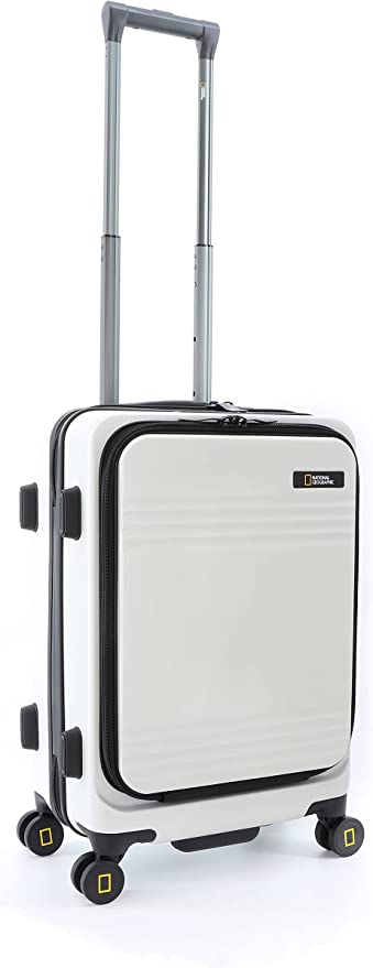 National Geographic - Lodge Handgepäck Hartschalenkoffer / Trolley / Reisekoffer - 55 cm - (Small) - Weiß