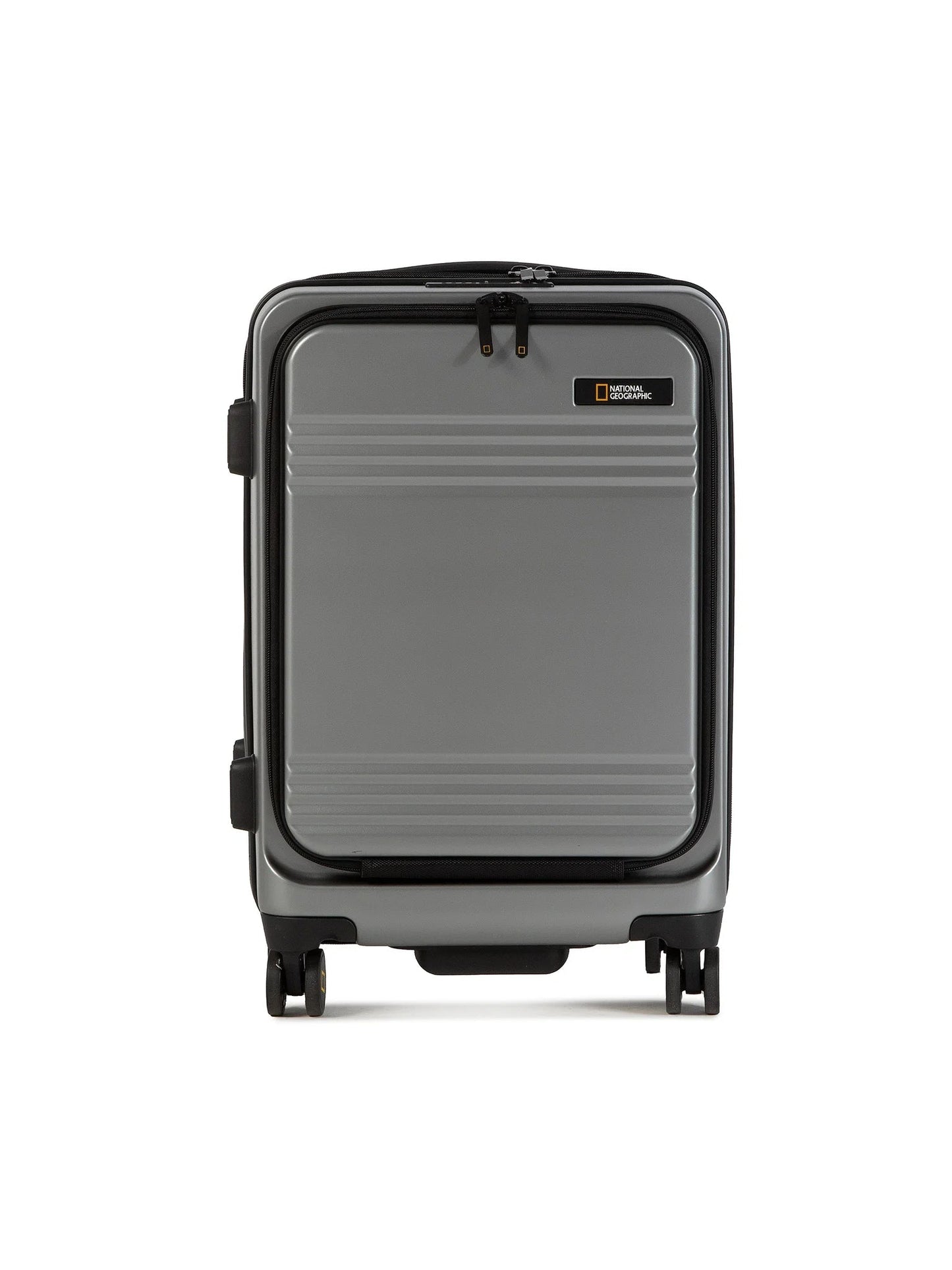 National Geographic - Lodge Handgepäck Hartschalenkoffer / Trolley / Reisekoffer - 55 cm - (Small) - Silber