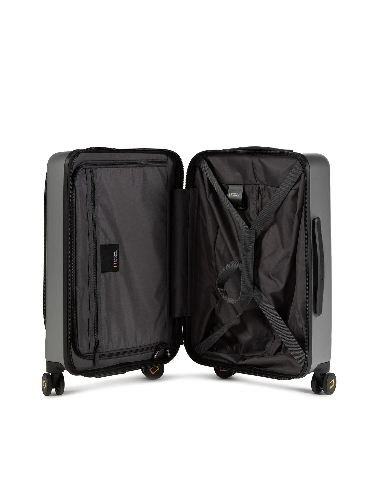 National Geographic - Lodge Handgepäck Hartschalenkoffer / Trolley / Reisekoffer - 55 cm - (Small) - Silber
