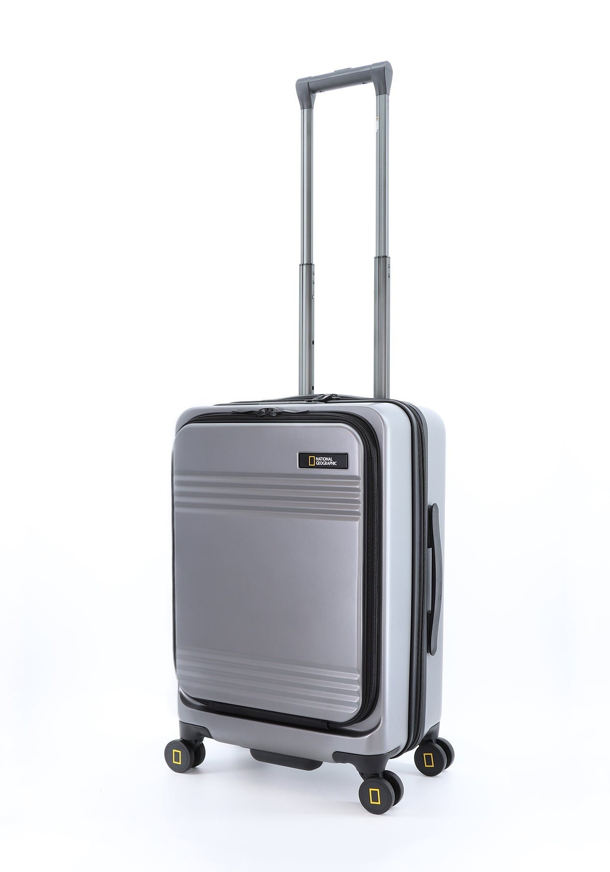 National Geographic - Lodge Handgepäck Hartschalenkoffer / Trolley / Reisekoffer - 55 cm - (Small) - Silber