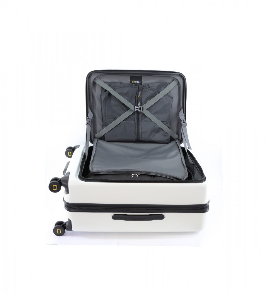 National Geographic - Lodge Hartschalenkoffer / Trolley / Reisekoffer - 67.8cm - (Medium) Weiss