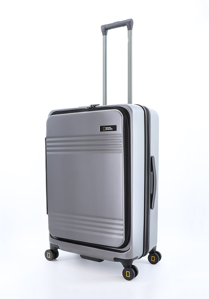 National Geographic - Lodge Hartschalenkoffer / Trolley / Reisekoffer - 67.8cm - (Medium) Silber