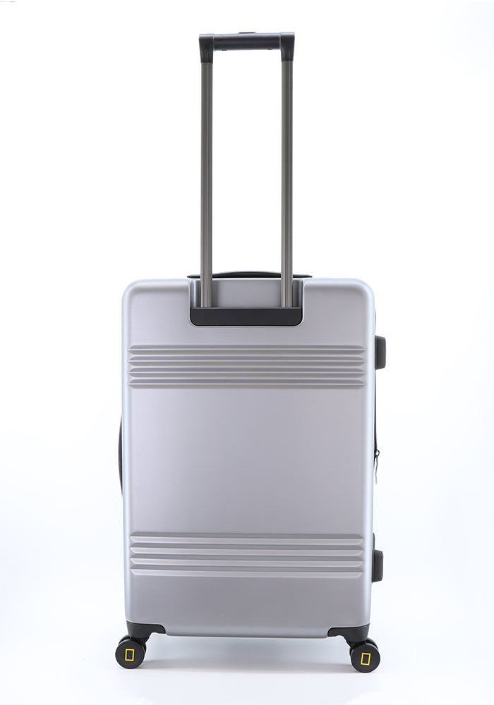National Geographic - Lodge Hartschalenkoffer / Trolley / Reisekoffer - 67.8cm - (Medium) Silber