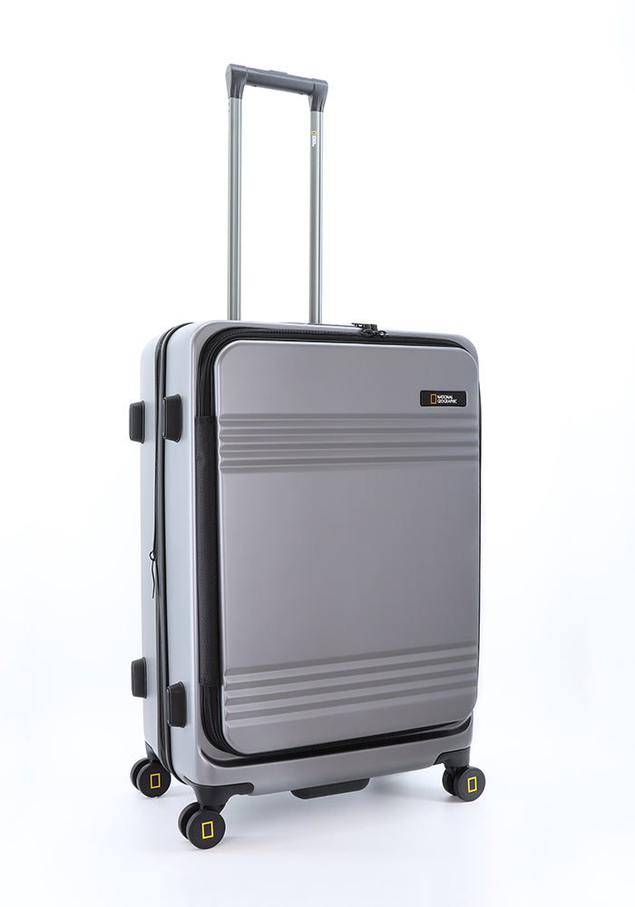 National Geographic - Lodge Hartschalenkoffer / Trolley / Reisekoffer - 67.8cm - (Medium) Silber