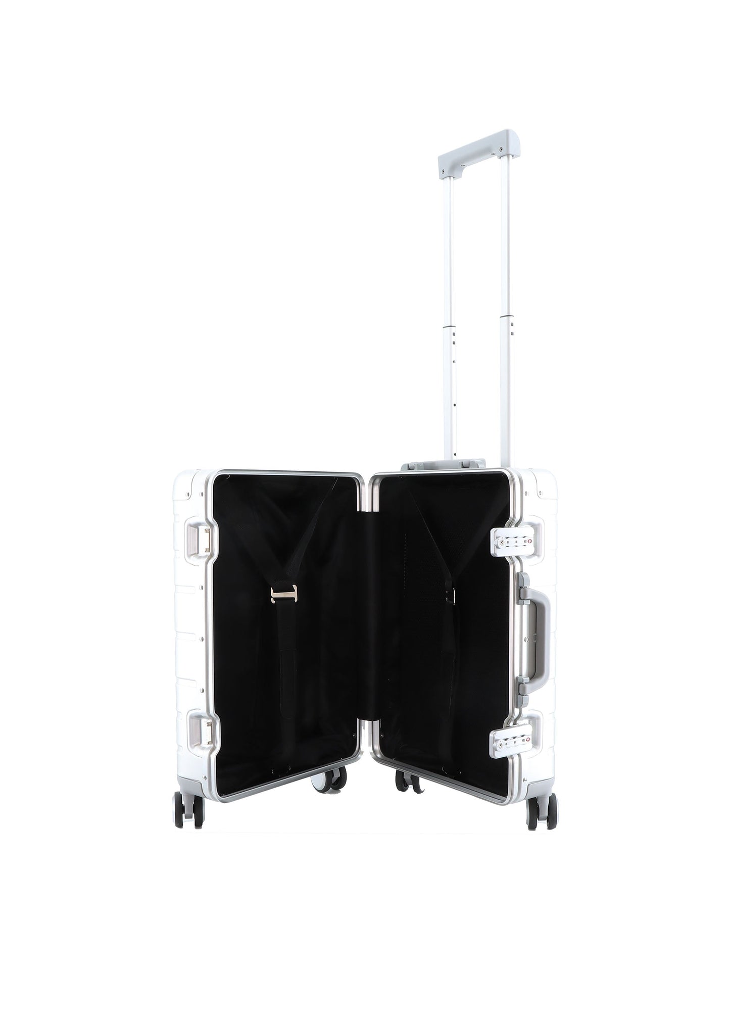 York - Aluminium Handgepäck Hartschalenkoffer / Trolley / Reisekoffer - 55cm - (Small)