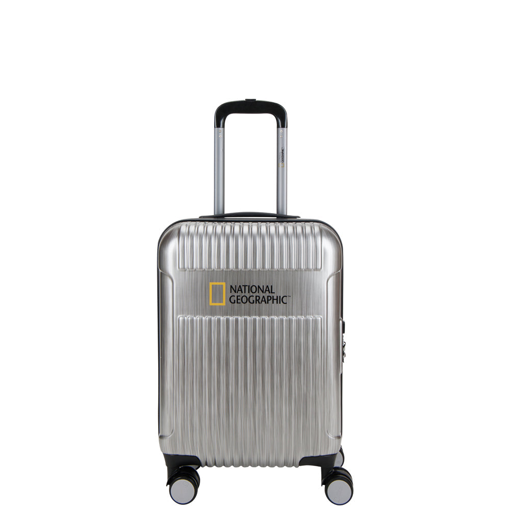 National Geographic - Canyon Handgepäck Hartschalenkoffer / Trolley / Reisekoffer - 55 cm - (Small) - Silber