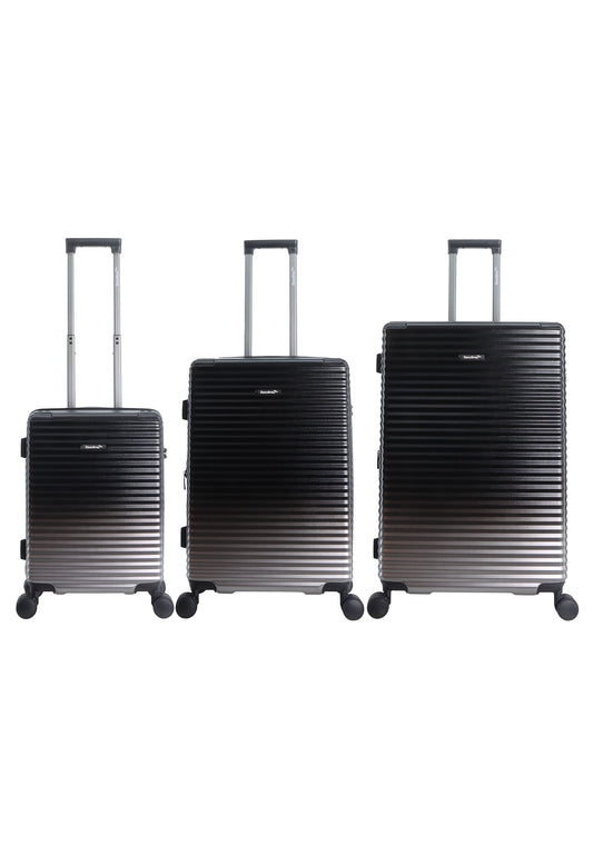 Saxoline Blue Elite Hartschalen-Kofferset / Trolley-Set / Reisekofferset - (S/M/L) Schwarz