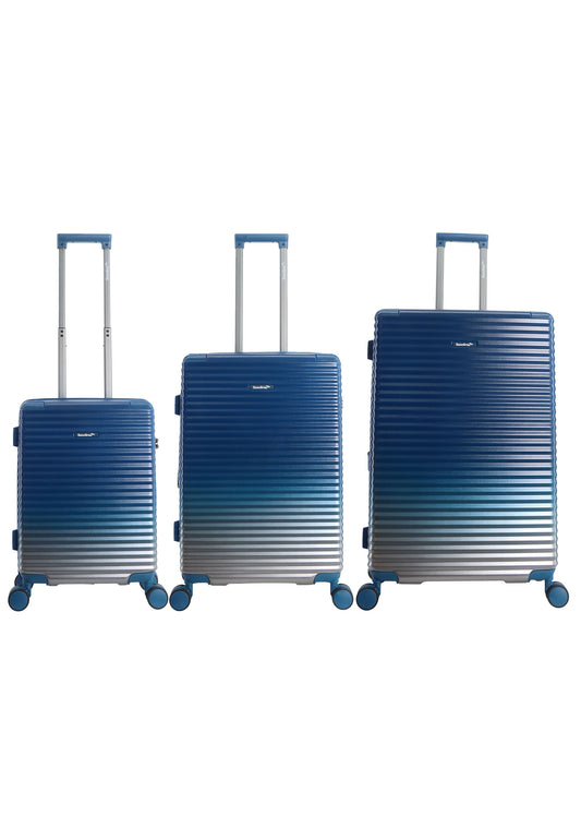 Saxoline Blue Elite Hartschalen-Kofferset / Trolley-Set / Reisekofferset - (S/M/L) Blau
