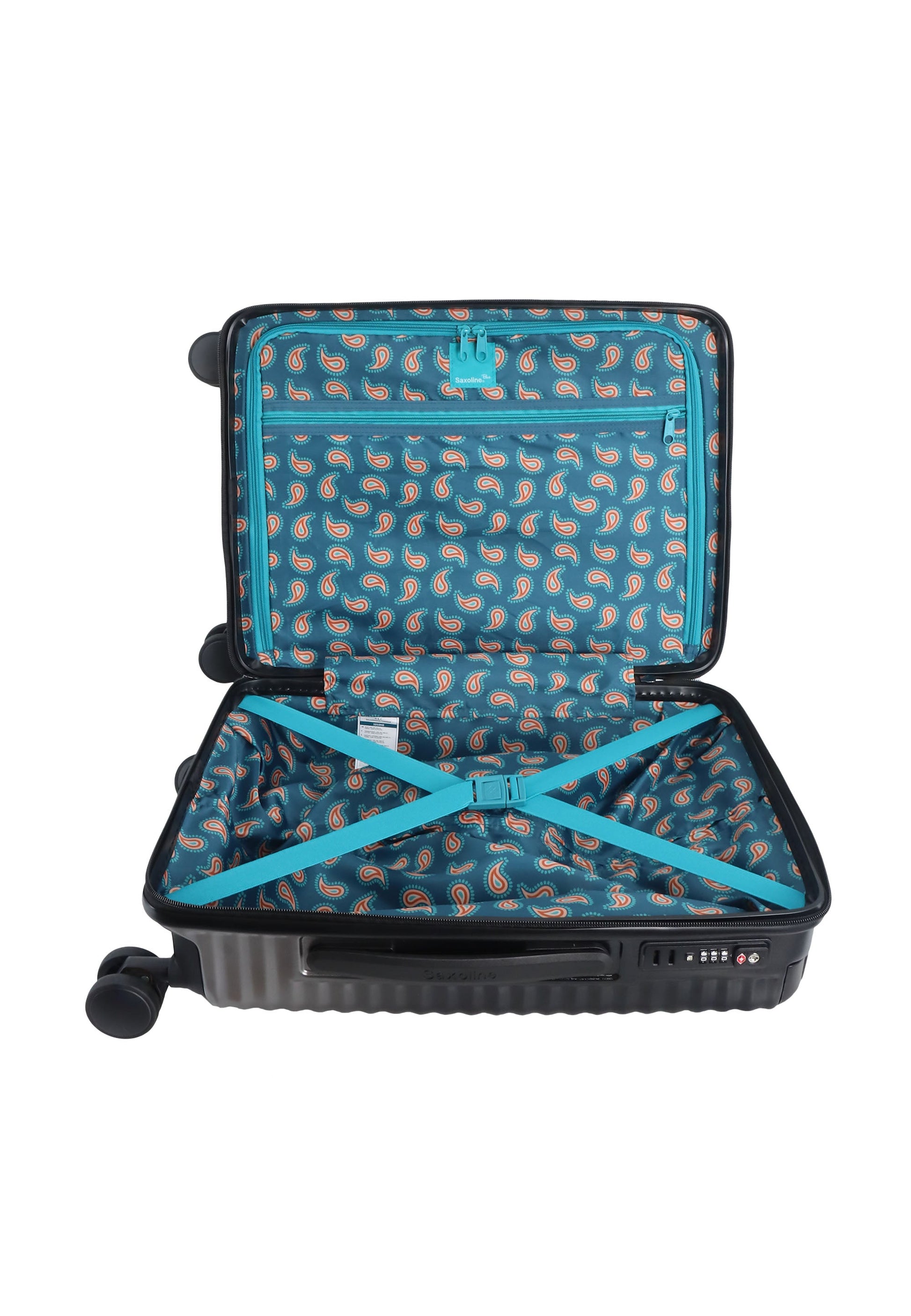Saxoline Blue Elite Handgepäck Hartschalenkoffer / Trolley / Reisekoffer (Small) Schwarz