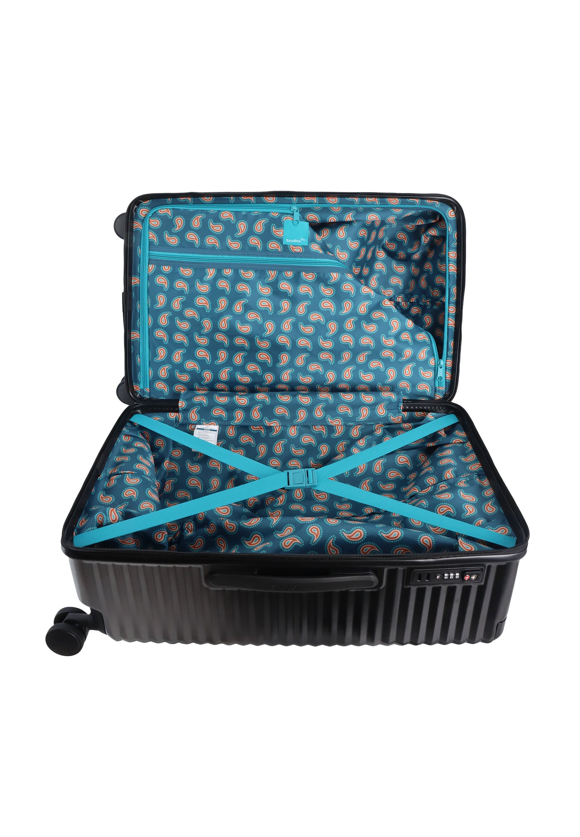 Saxoline Blue Elite Trunk Hartschalenkoffer / Trolley / Reisekoffer (Medium)  Schwarz
