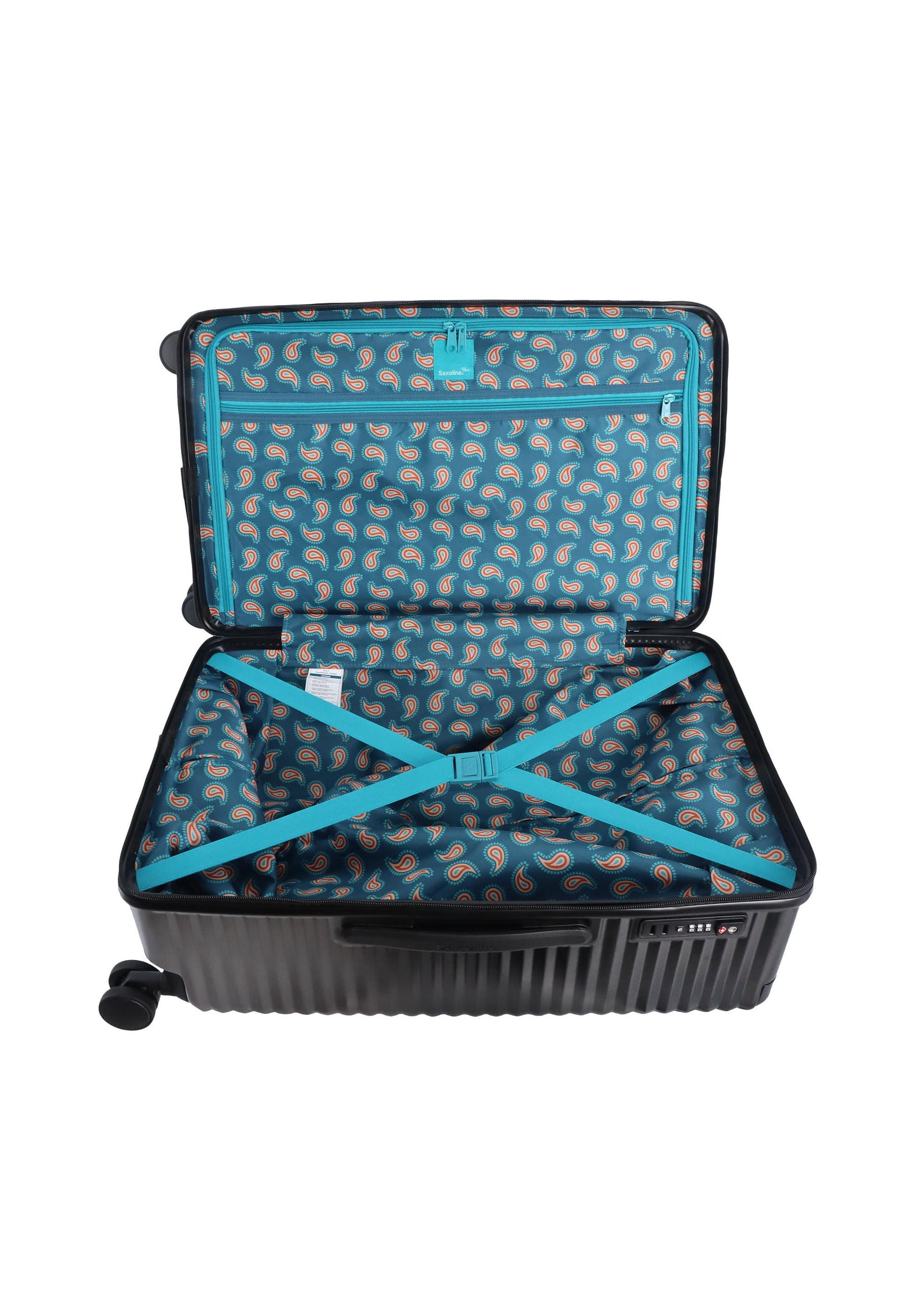 Saxoline Blue Elite Trunk Hartschalenkoffer / Trolley / Reisekoffer (Medium)  Schwarz