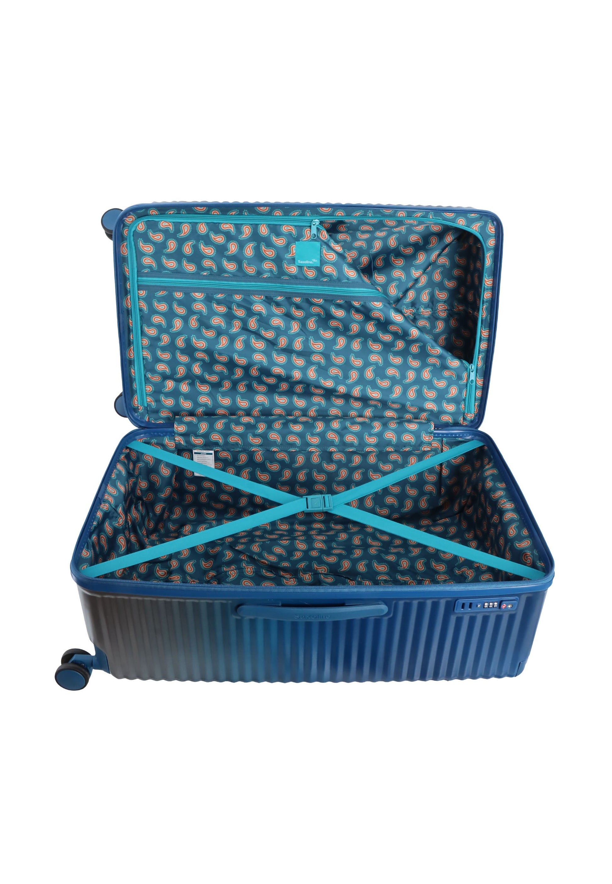 Saxoline Blue Elite Trunk Hartschalenkoffer / Trolley / Reisekoffer (Large)   Blau