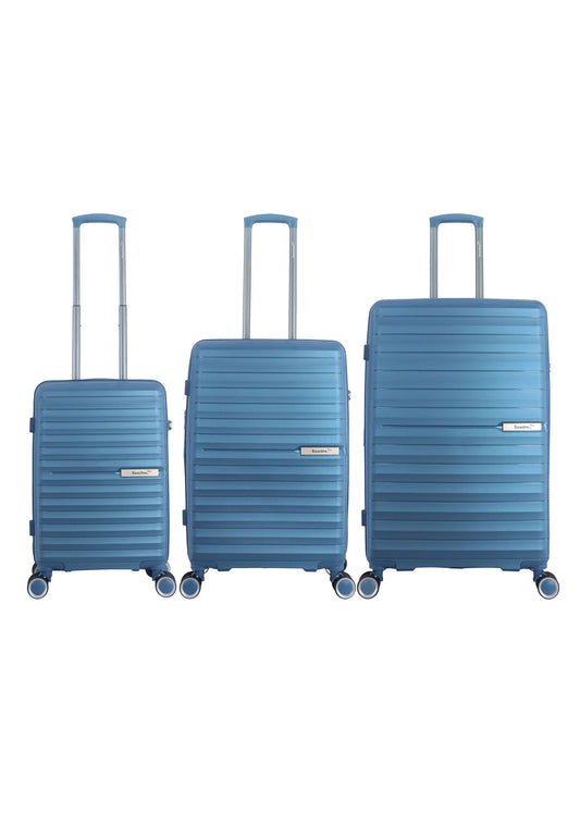 Saxoline Blue Resort Hartschalen-Kofferset / Trolley-Set / Reisekofferset - (S/M/L) Blau