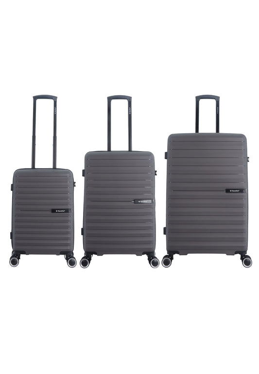 Saxoline Fiesta Hartschalen-Kofferset / Trolley-Set / Reisekofferset - (S/M/L) Griau