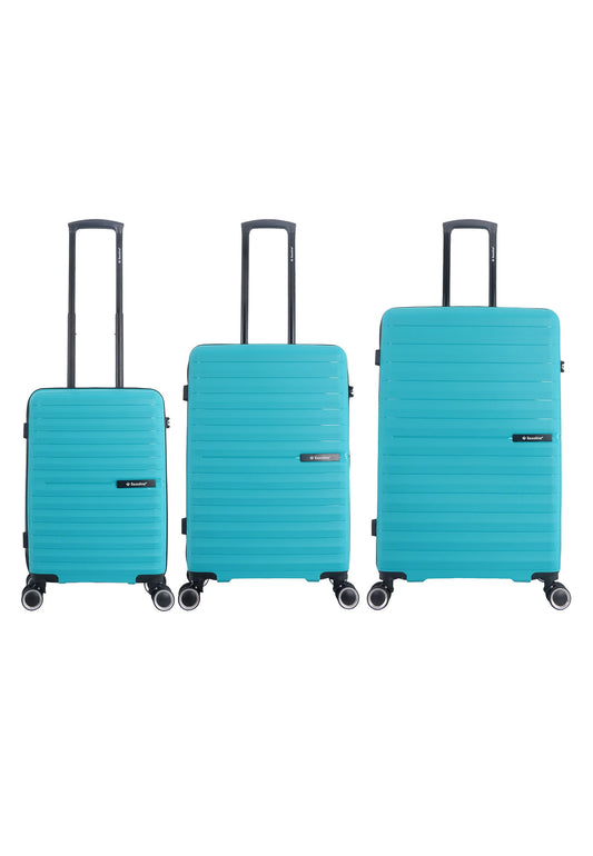 Saxoline Fiesta Hartschalen-Kofferset / Trolley-Set / Reisekofferset - (S/M/L) Türkis