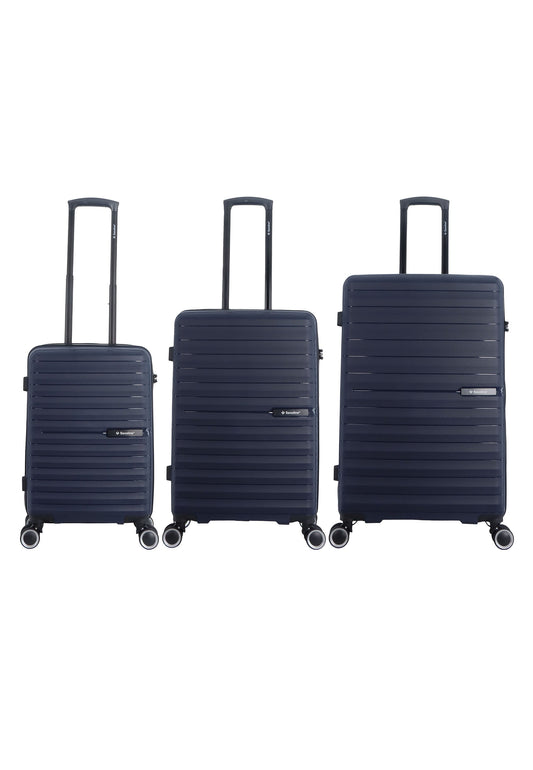 Saxoline Fiesta Hartschalen-Kofferset / Trolley-Set / Reisekofferset - (S/M/L) Marineblauw