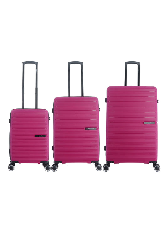 Saxoline Fiesta Hartschalen-Kofferset / Trolley-Set / Reisekofferset - (S/M/L) Fuchsia