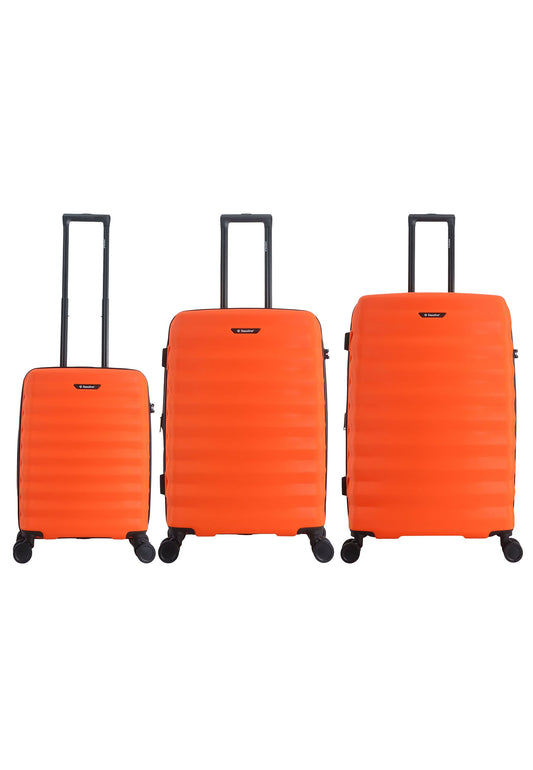 Saxoline Flow Hartschalen-Kofferset / Trolley-Set / Reisekofferset - (S/M/L) Orange