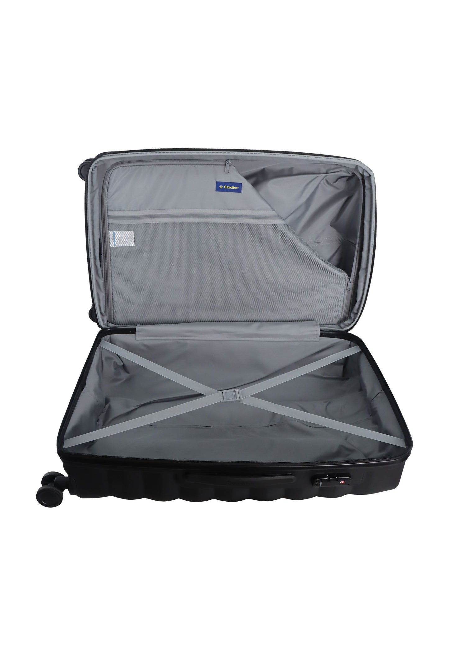 Saxoline Flow Hartschalenkoffer / Trolley / Reisekoffer (Medium) Schwarz