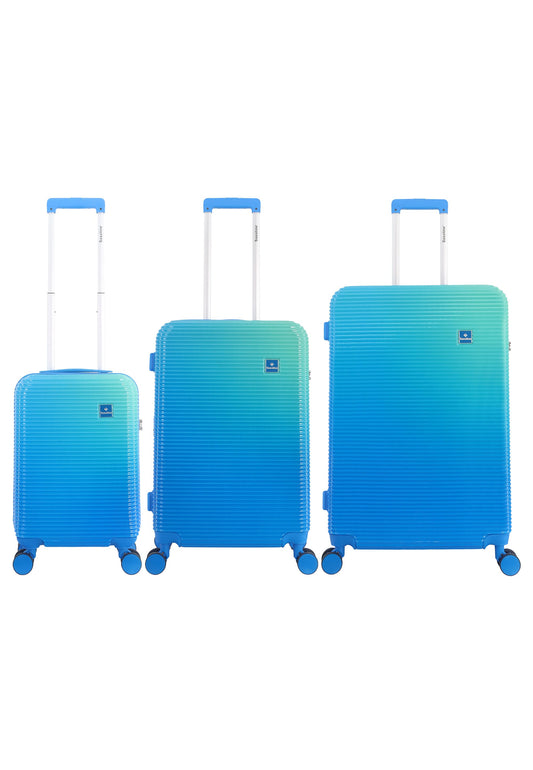 Saxoline - Twist Hartschalen-Kofferset / Trolley-Set / Reisekofferset - (S/M/L) Blau