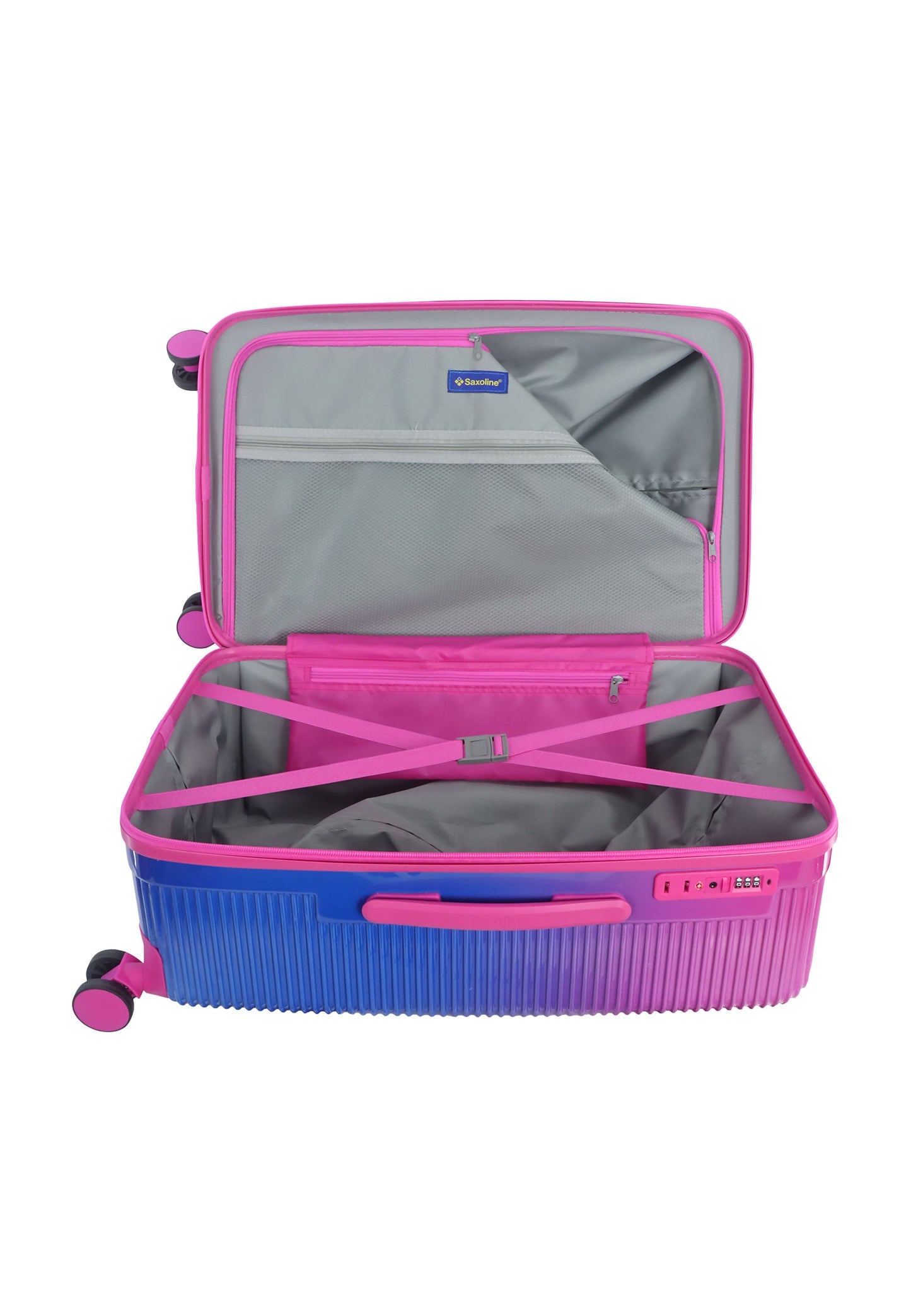 Saxoline - Twist Trunk Hartschalenkoffer / Trolley / Reisekoffer (Medium) Fuchsia