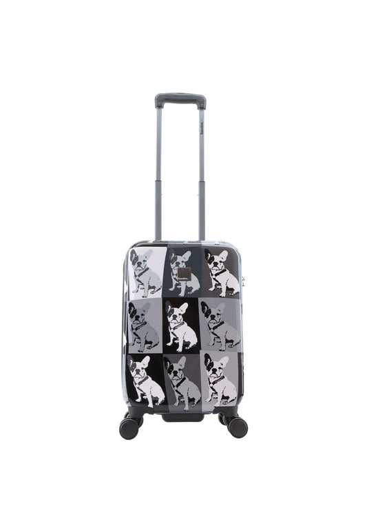 Saxoline Blue Bulldog Monochrome Handgepäck Hartschalenkoffer / Trolley / Reisekoffer (Small)