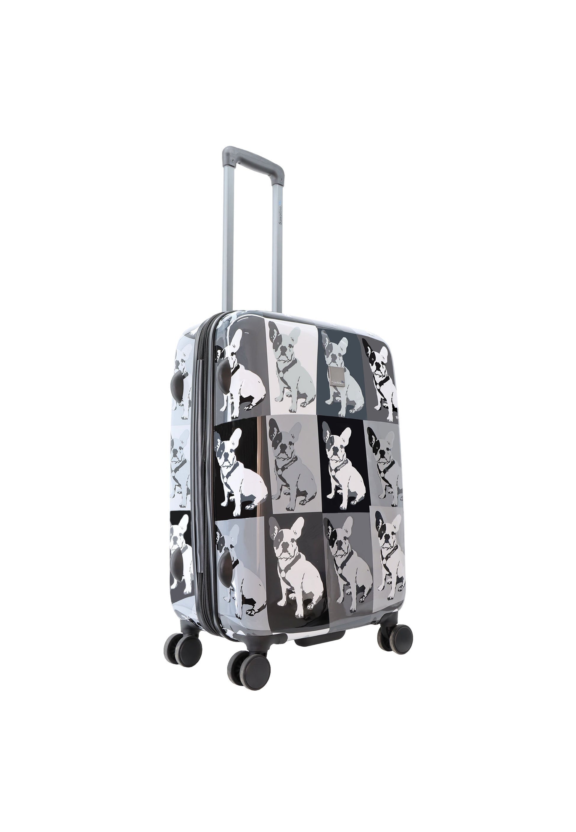 Saxoline Blue Bulldog Monochrome Hartschalenkoffer / Trolley / Reisekoffer (Medium)