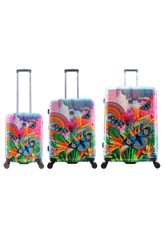 Saxoline Blue Butterfly Nature Hartschalen-Kofferset / Trolley-Set / Reisekofferset - (S/M/L)