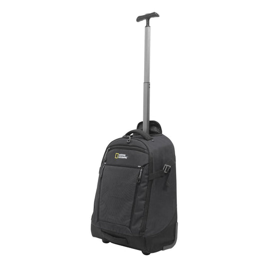 National Geographic - Trail Reisetasche mit 2 Rollen / Trolley-Rucksack - 33L Schwarz