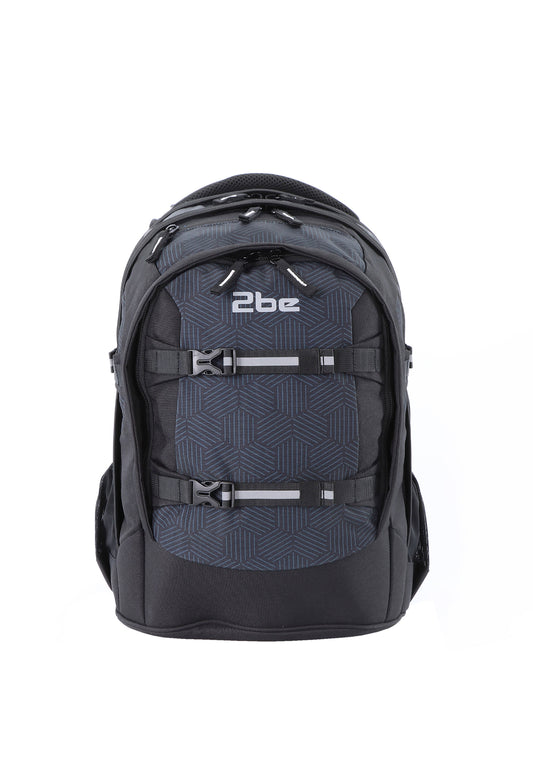 2be 15 Zoll Laptoprucksack / Schulrucksack Schwarz-Grau