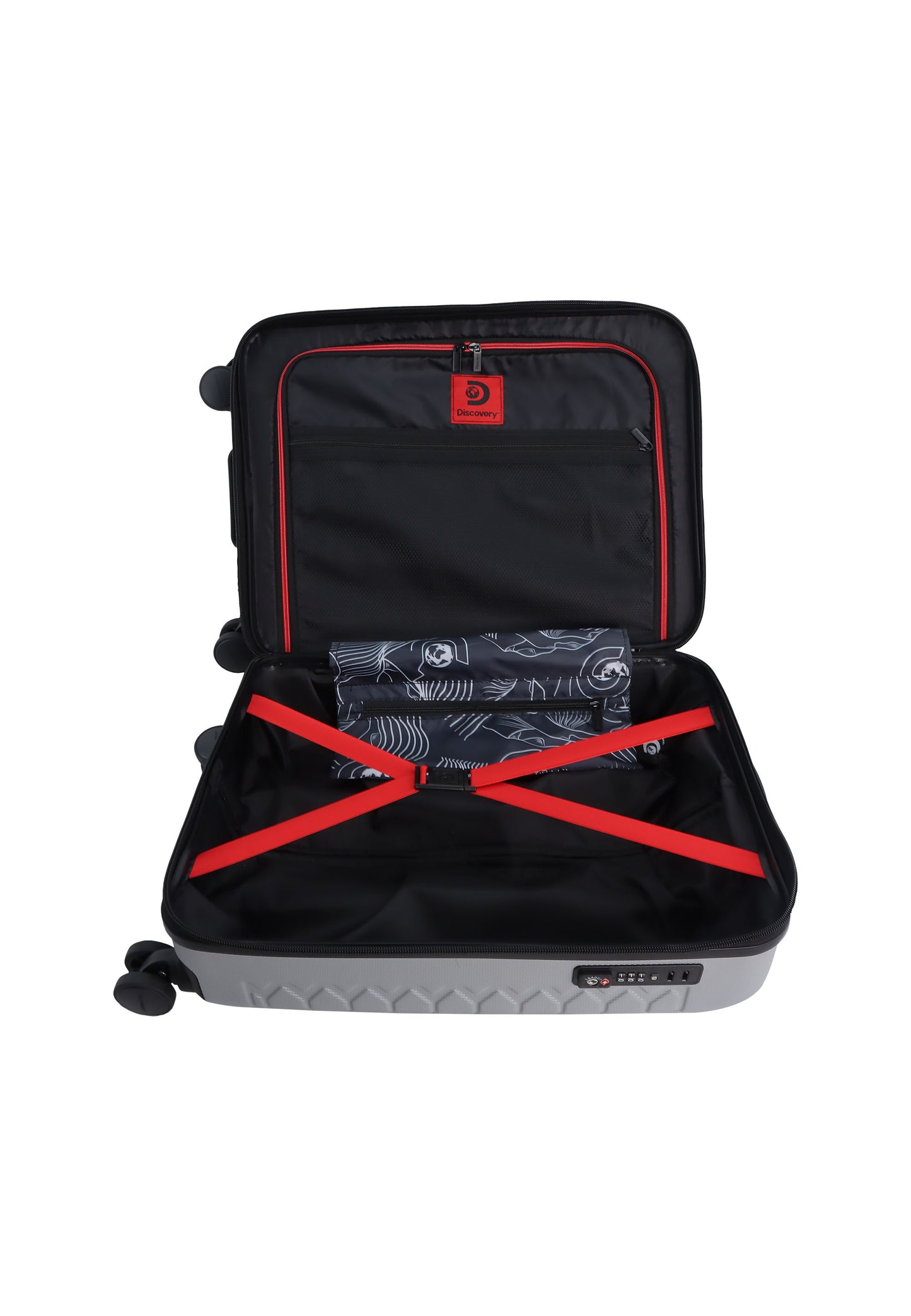 Discovery - Reptile | Handgepäck / Hartschalenkoffer / Trolley / Reisekoffer / Koffer - 54,5 cm S - Silber