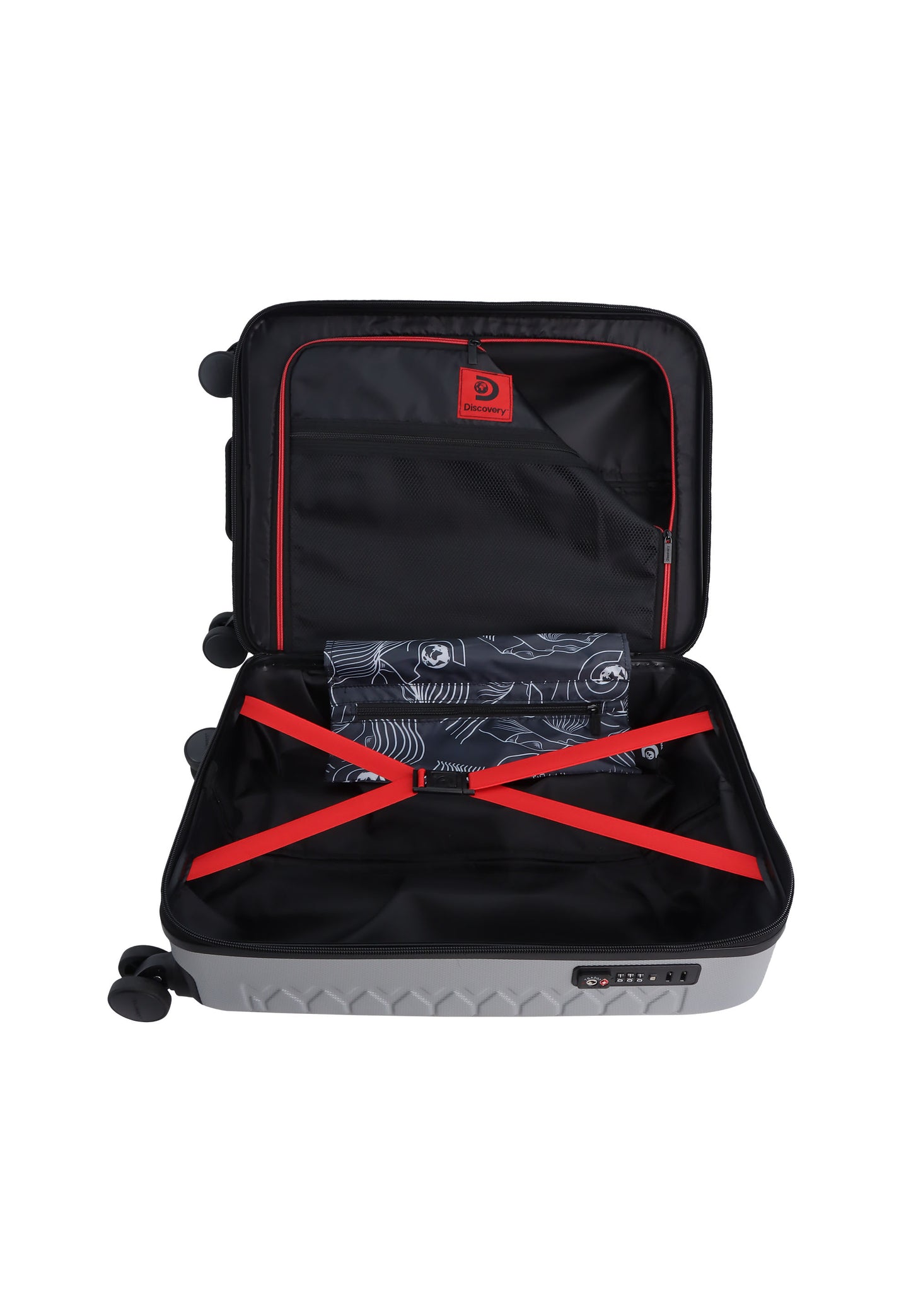 Discovery - Reptile | Handgepäck / Hartschalenkoffer / Trolley / Reisekoffer / Koffer - 54,5 cm S - Silber
