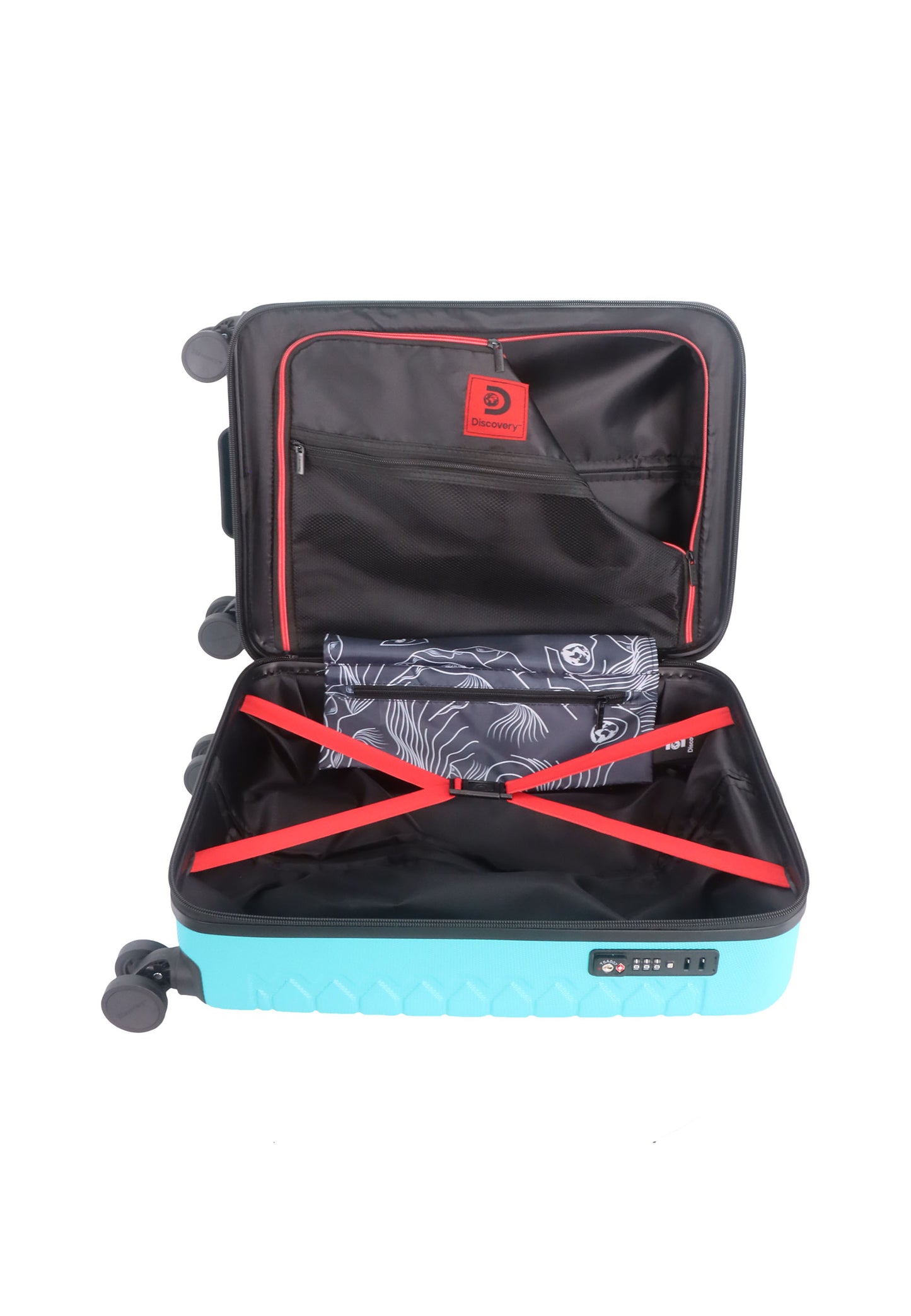 Discovery - Reptile | Handgepäck / Hartschalenkoffer / Trolley / Reisekoffer / Koffer - 54,5 cm S - Türkis