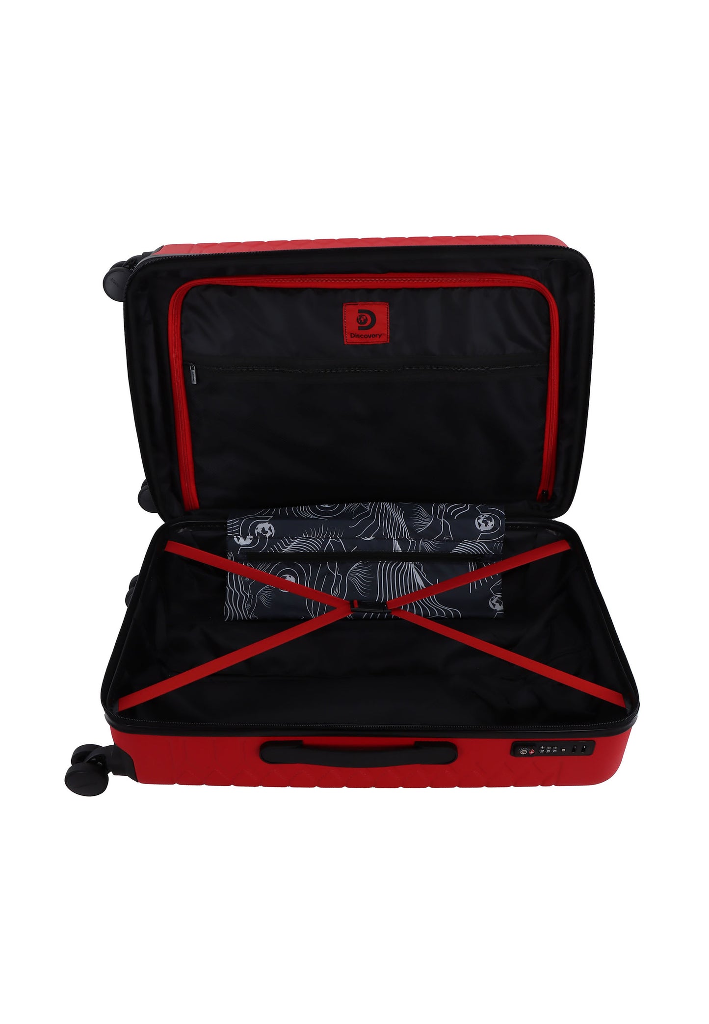 Discovery - Reptile | Hartschalenkoffer / Trolley / Reisekoffer / Koffer - 67 cm M - Rot
