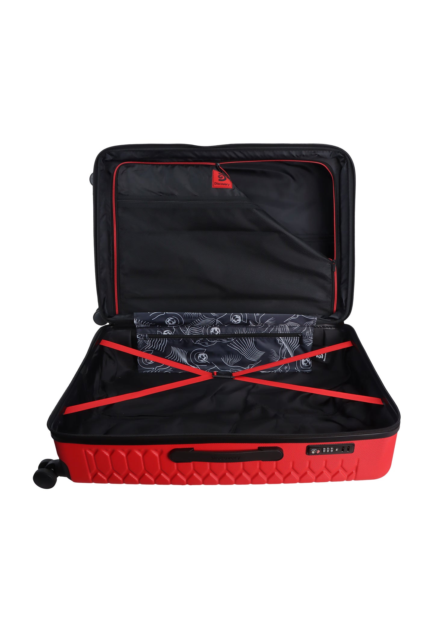 Discovery - Reptile | Hartschalenkoffer / Trolley / Reisekoffer / Koffer - 77 cm L - Rot