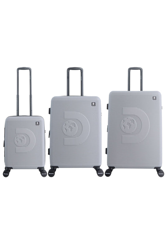 Discovery - Eclipse | Hartschalenkoffer-Set / Trolley-Set / Reisekoffer-Set - S/M/L - Grau
