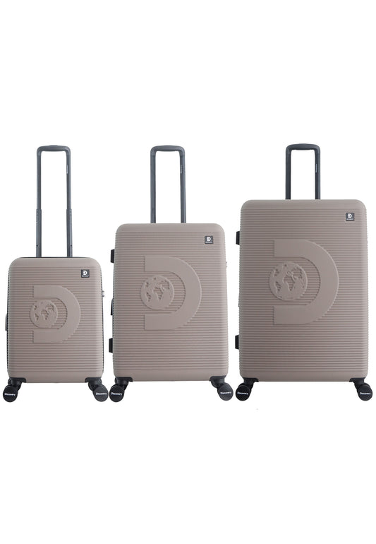 Discovery - Eclipse | Hartschalenkoffer-Set / Trolley-Set / Reisekoffer-Set - S/M/L - Braun
