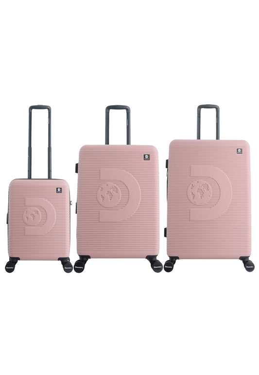 Discovery - Eclipse | Hartschalenkoffer-Set / Trolley-Set / Reisekoffer-Set - S/M/L - Rosa