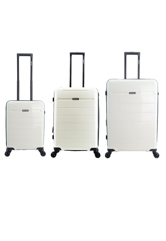 Discovery - Skyward | 3-teiliges Hartschalenkoffer-Set / Trolley-Set / Reisekoffer-Set - Weiß